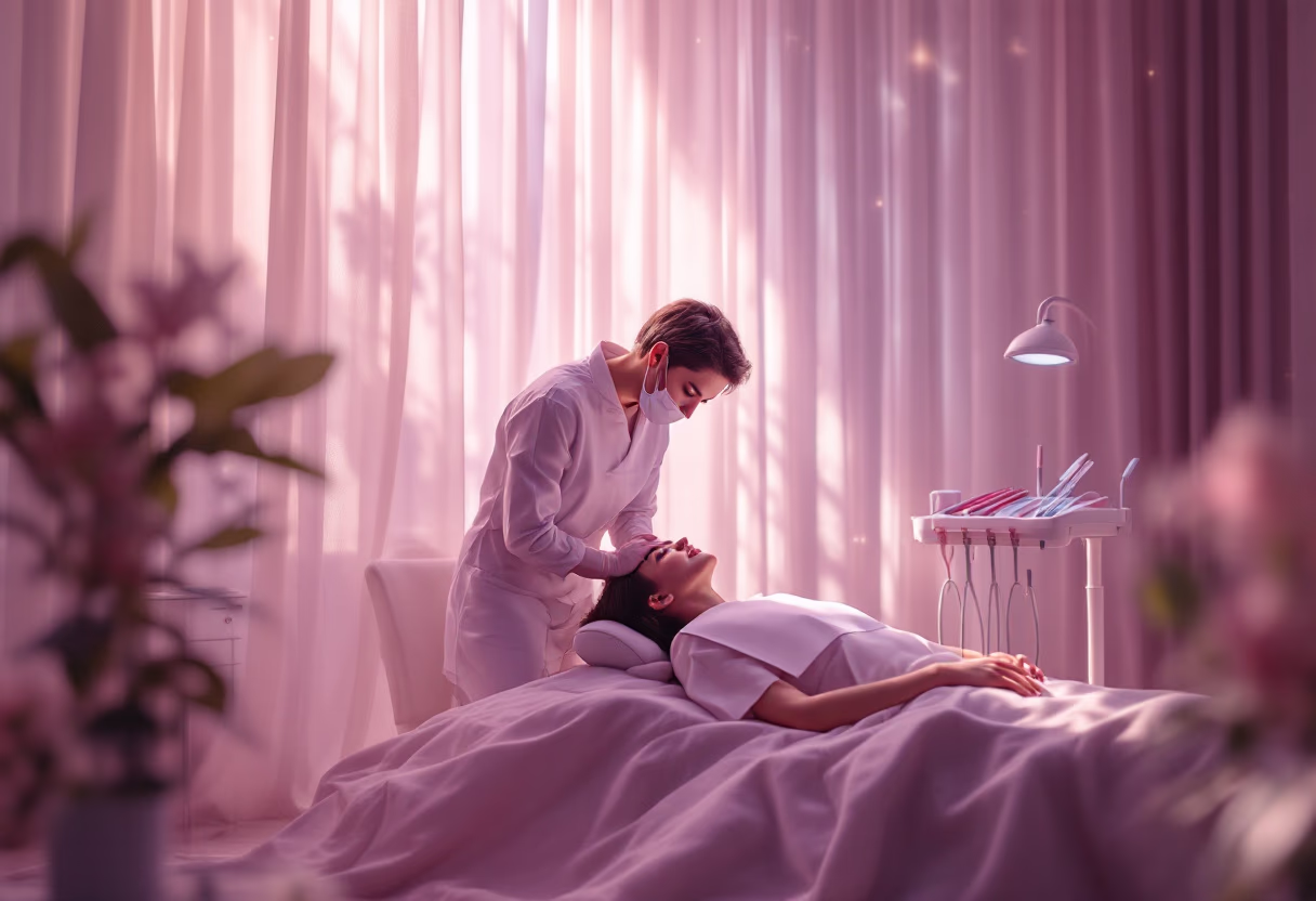 image of a dentist with a patient