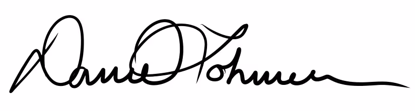 Handwritten cursive signature reading 'Dame Lohman.'