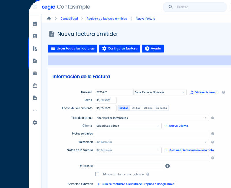 Interfaz Contasimple