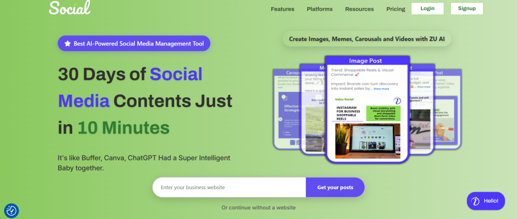 AI social media content marketer