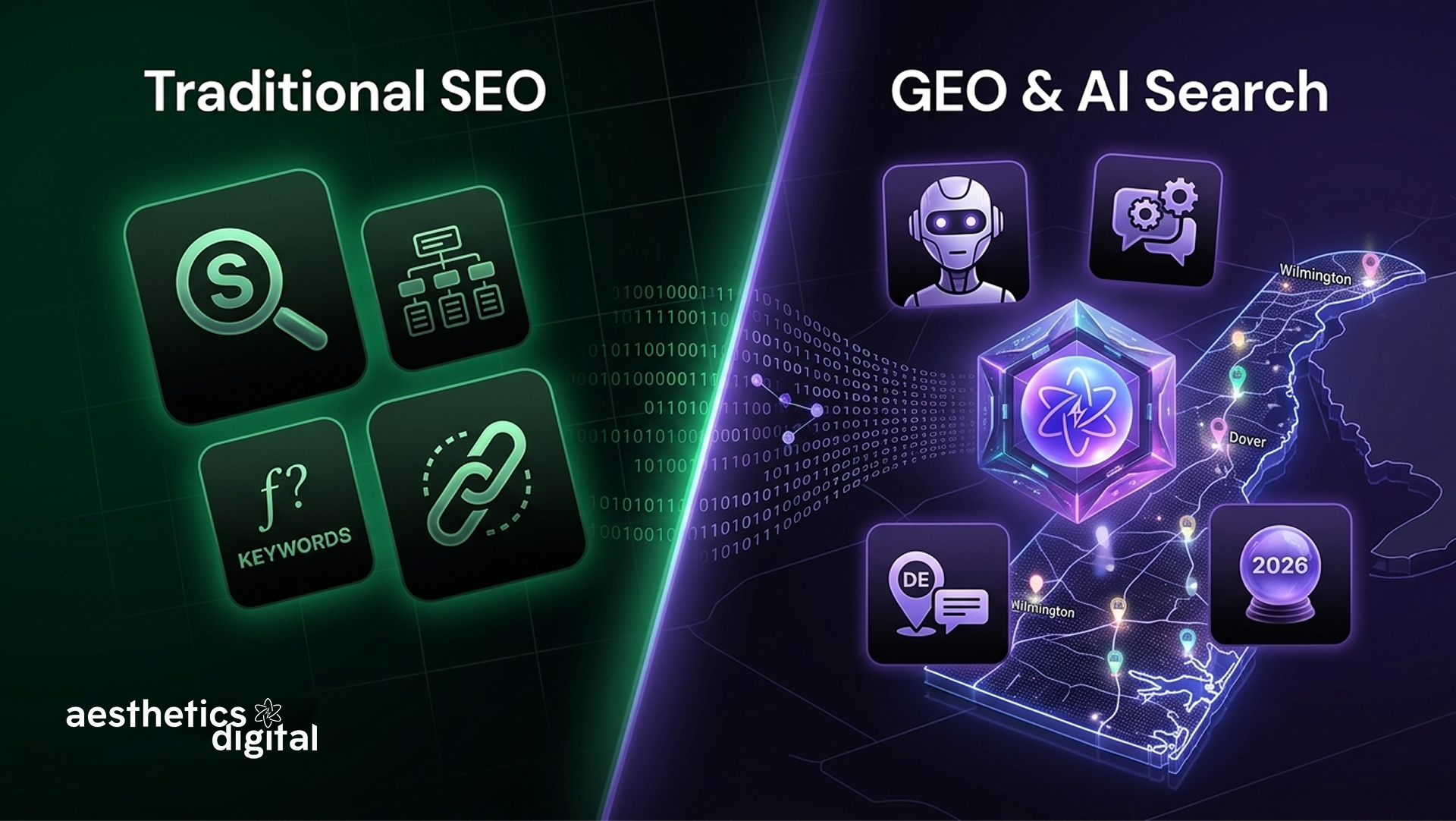 GEO vs SEO guide for Delaware businesses adapting to Google AI Search in 2026.