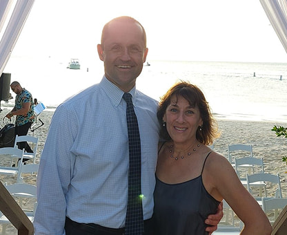 Bart Newman and his wife celebrating their anniversary