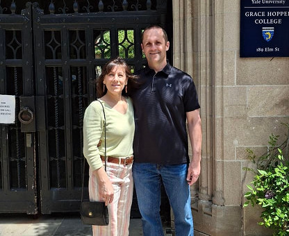 Bart Newman with his wife at Grace College