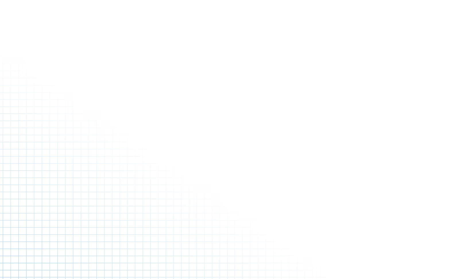 Blue grid pattern forming a triangular shape on a black background.
