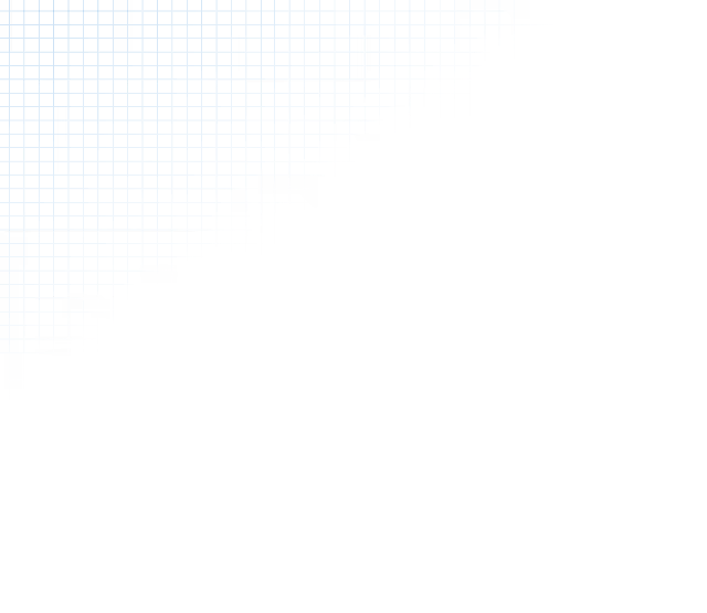 Blue grid pattern forming a triangle over a black background, with some small scattered blue dots near the edges.