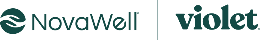 NovaWell and Violet company logos separated by a vertical line.