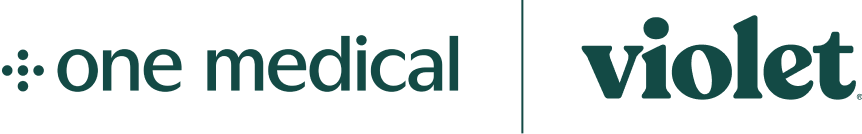 One Medical and Violet logos separated by a vertical line.
