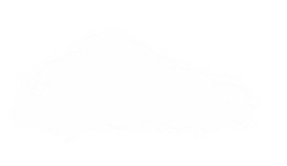 Soft, fluffy white cloud with uneven edges on a transparent background.