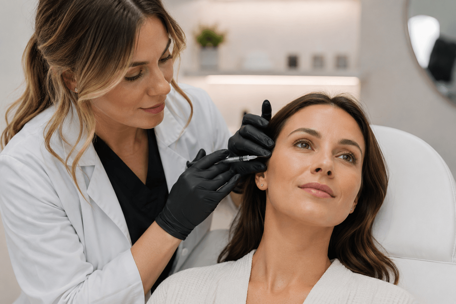 Microneedling treatment for large pores and smoother skin texture in Richardson, Texas aesthetic clinic