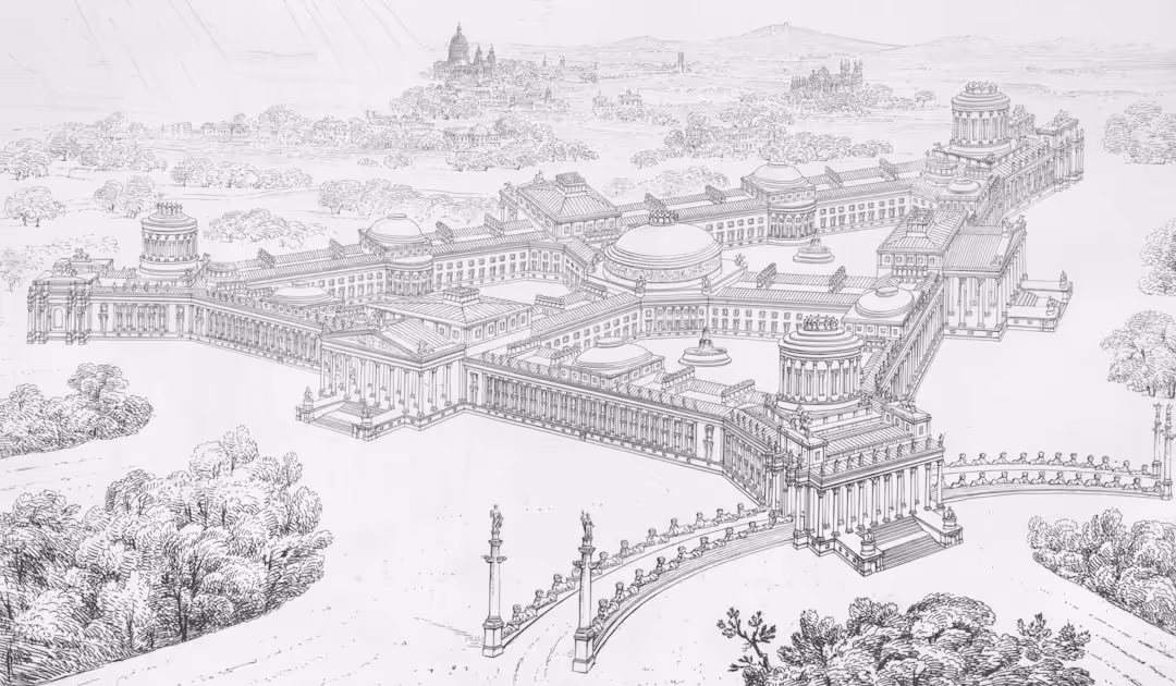 Drawing of a court square