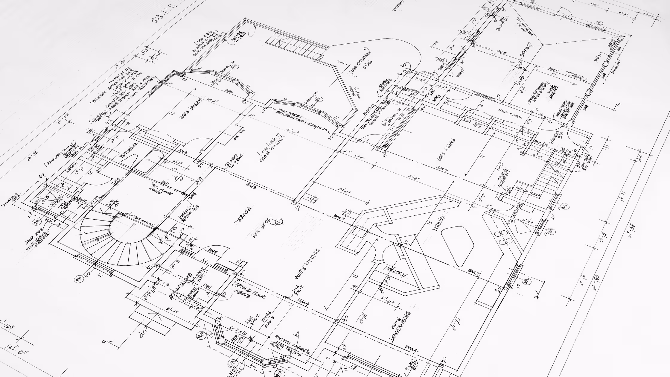 Drawing for a large house