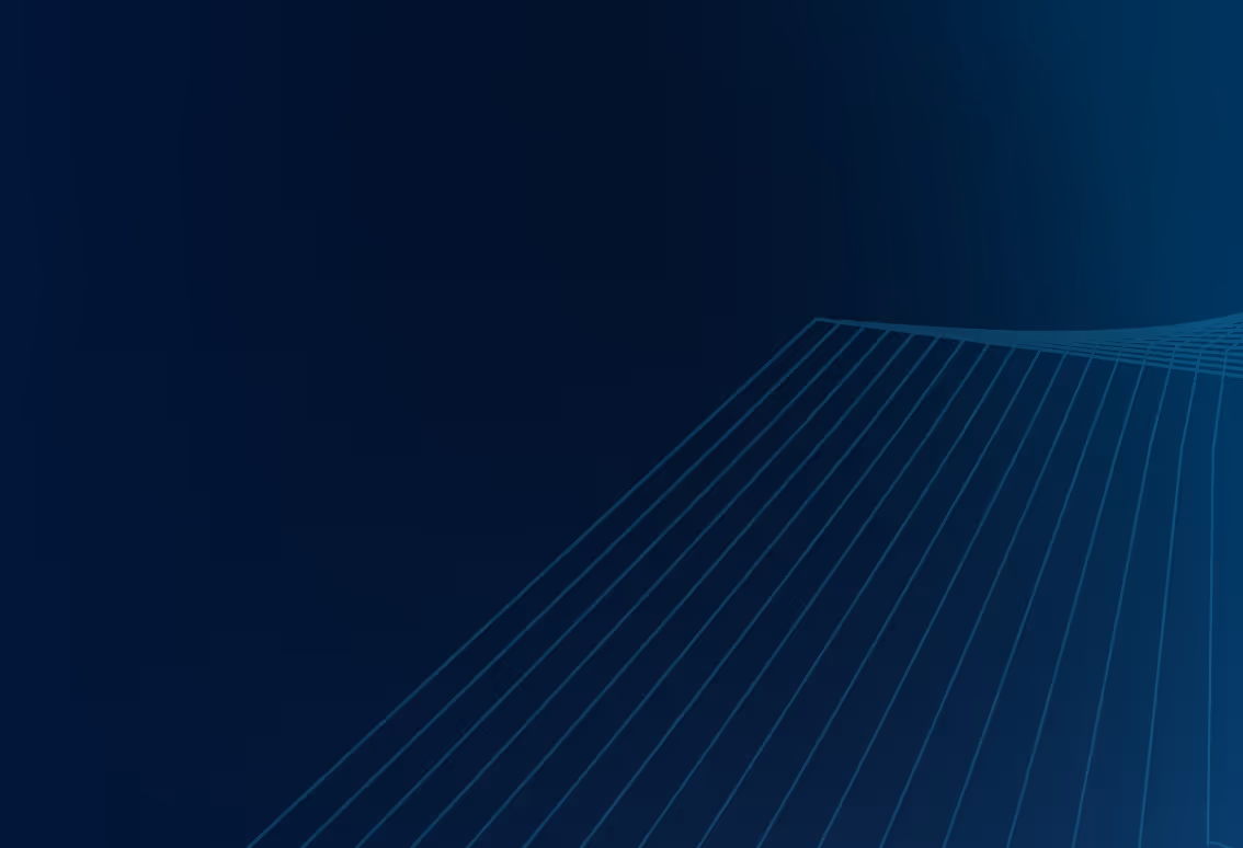 Abstrakcyjne fale z cienkimi liniami na ciemnoniebieskim tle.