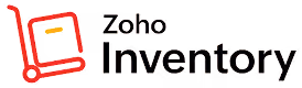 Logo Zoho Inventory z ikoną wózka magazynowego.