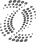 Abstract design of black dots on white background forming a swirling spiral pattern that gradually decreases in size from the center outward.