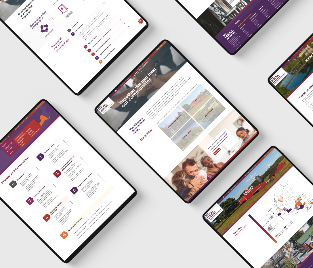 HEALing Communities Website screen shots