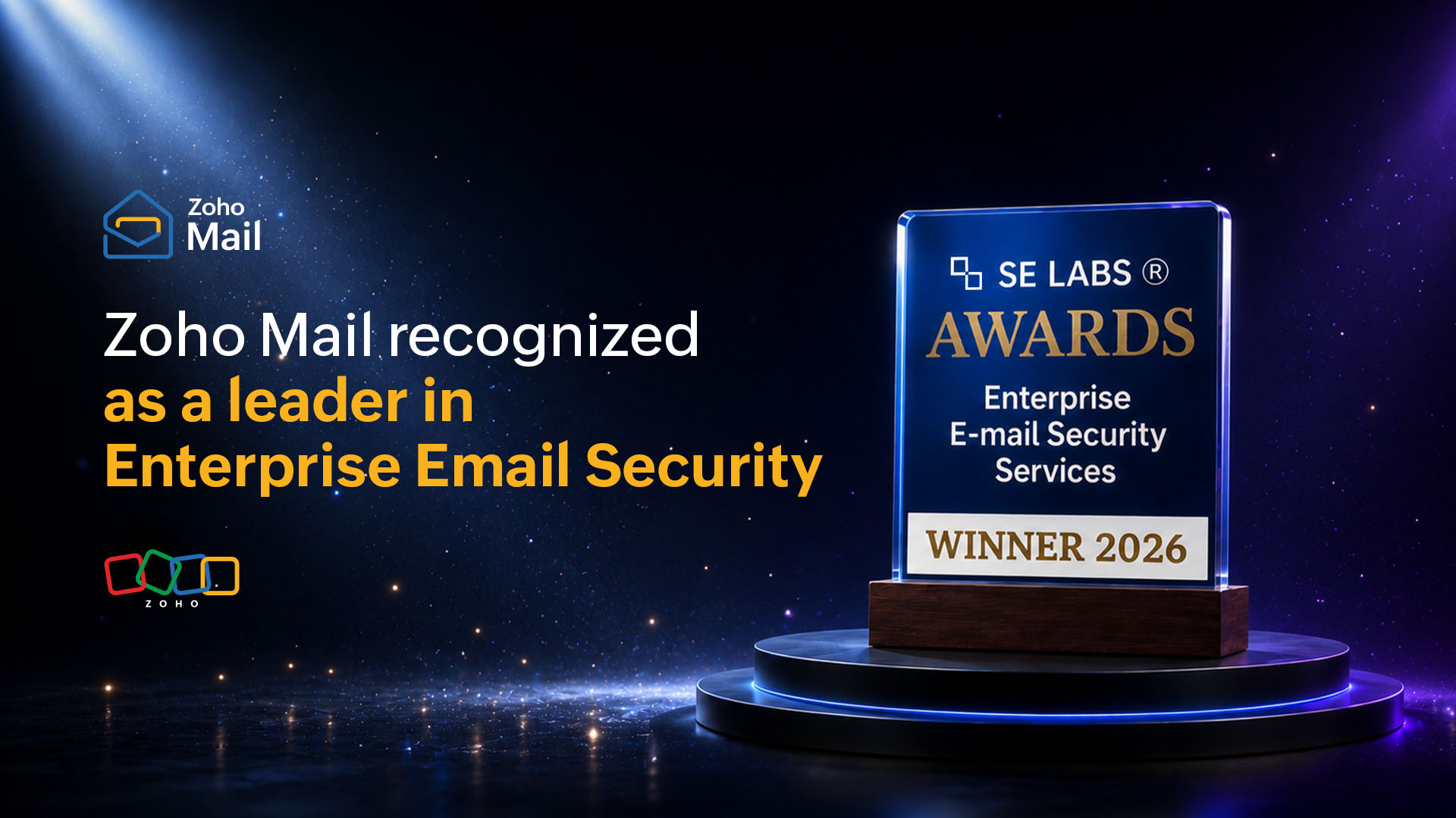 Enterprise Email Security Service Leader by SE Labs | Zoho Mail 