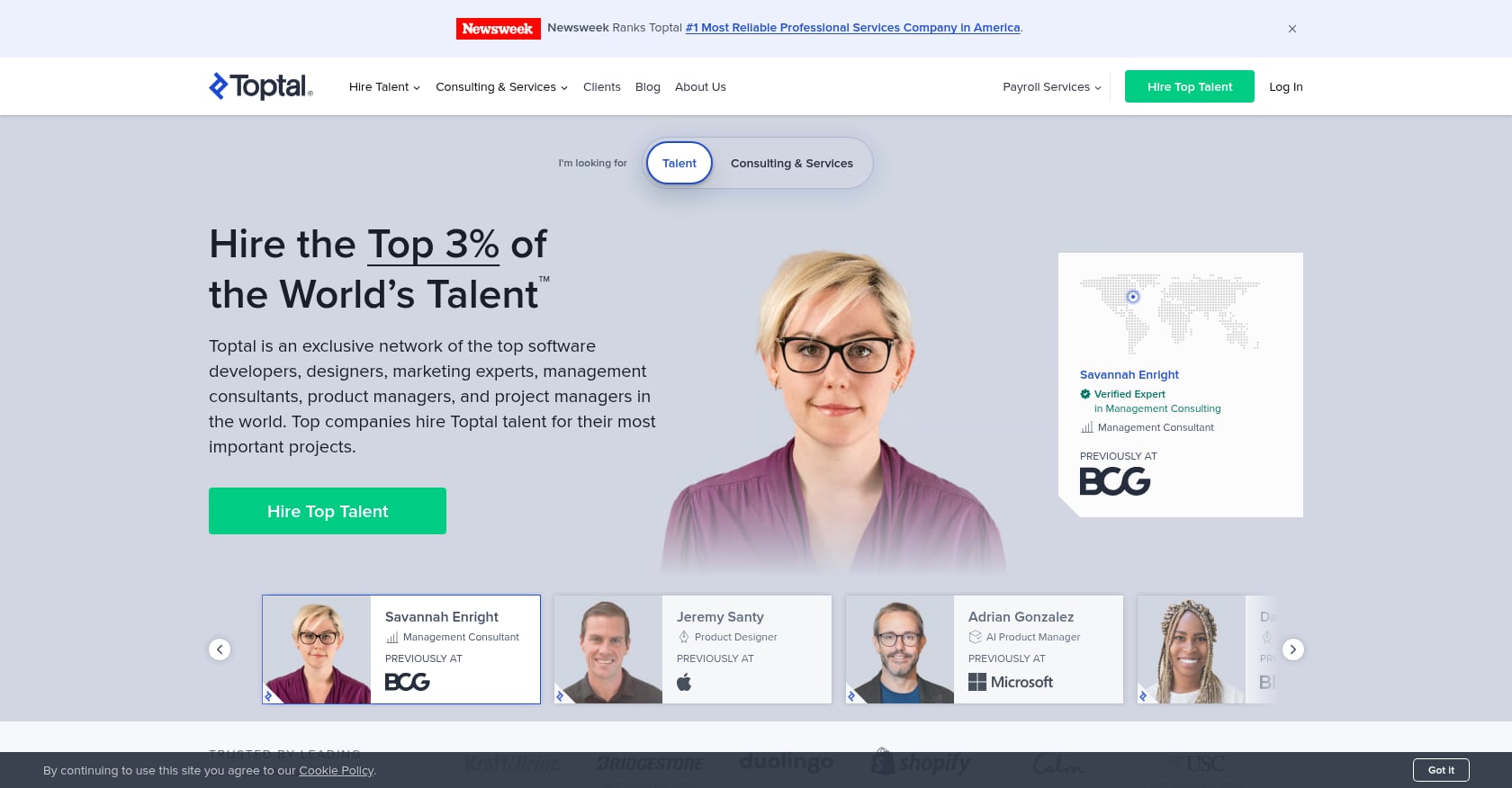 Toptal Screenshot