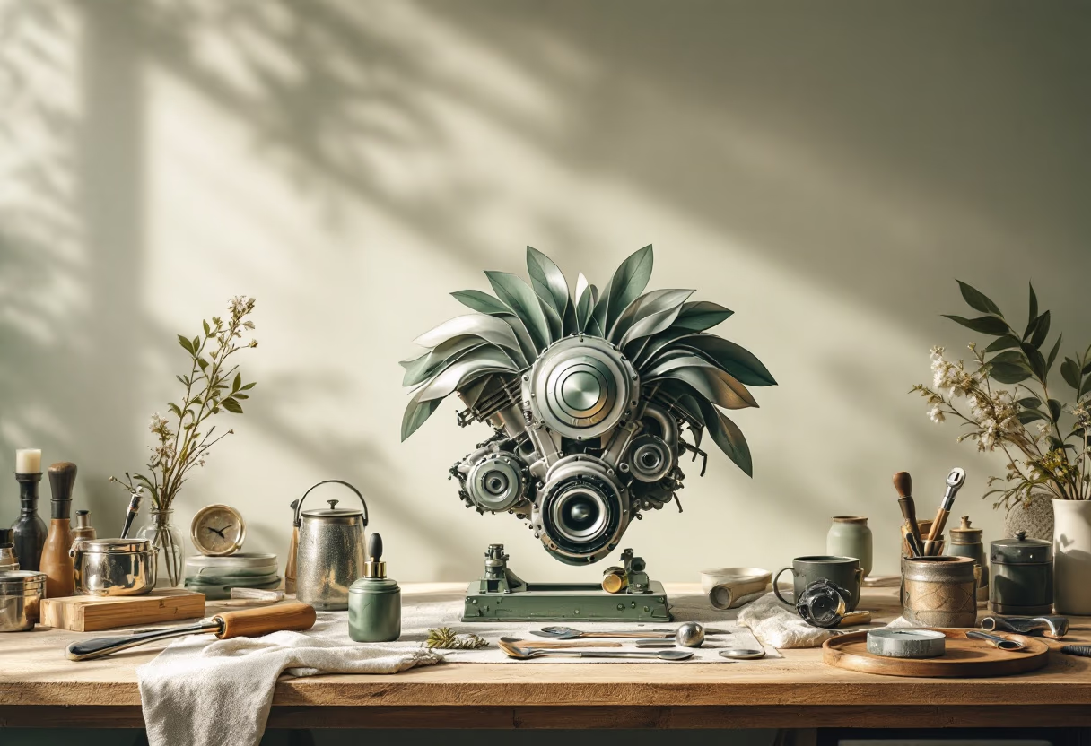 image of engine repair work (for an automotive service)