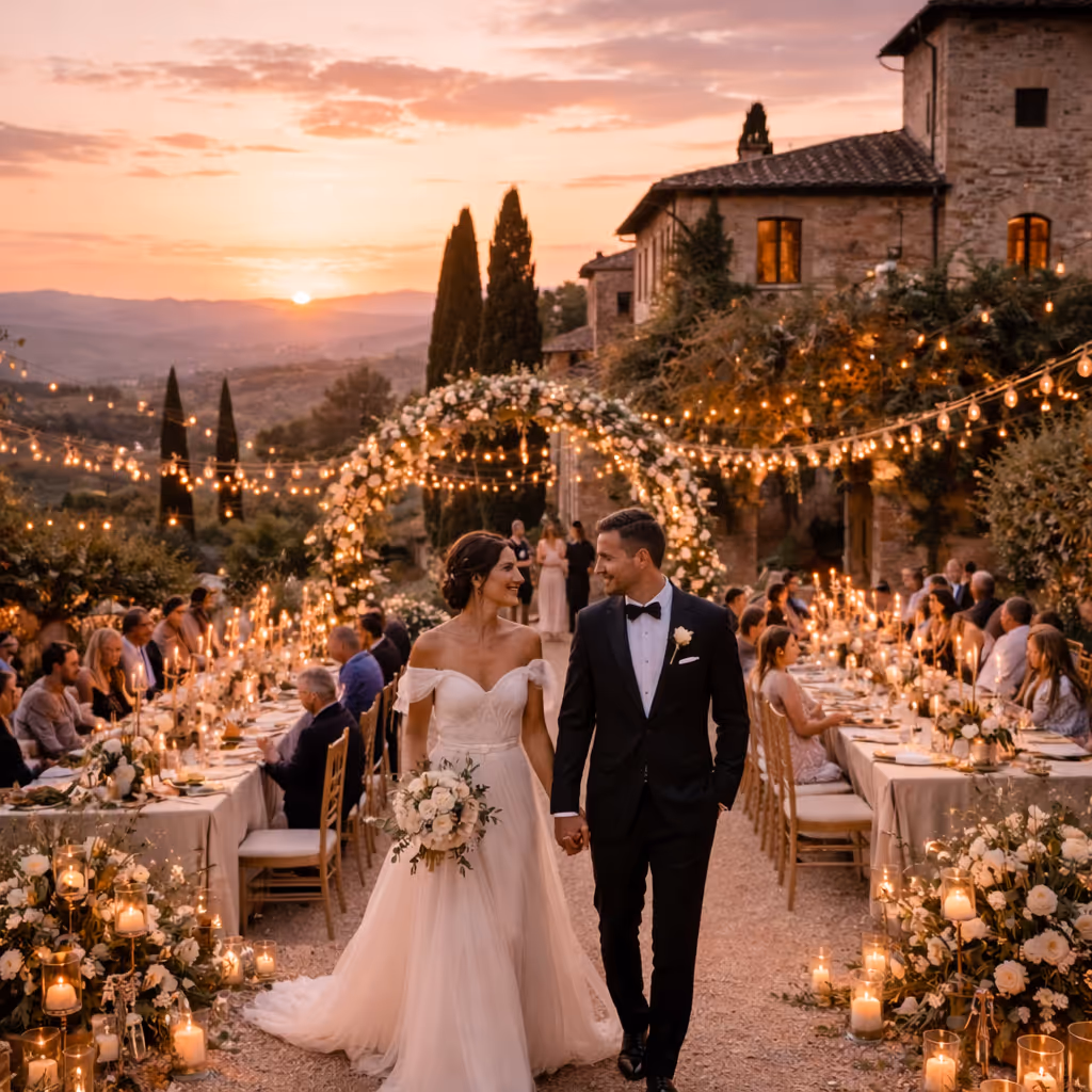 Colorful clothes hanging on a rack in a brightly lit fashion studio with blurred people and studio lights in the background.