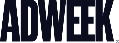 Adweek logo in bold dark blue letters on a white background.