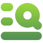 Green search icon with three horizontal lines on a white background.
