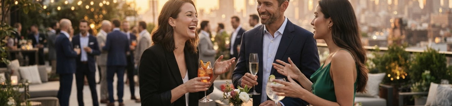 Investors and founders mingling