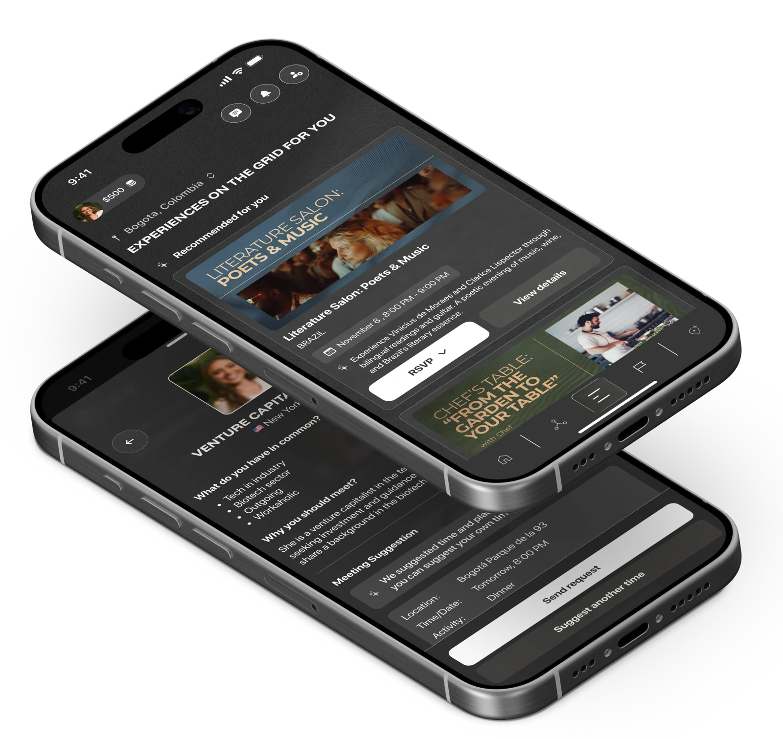 The GRiD app on two phones