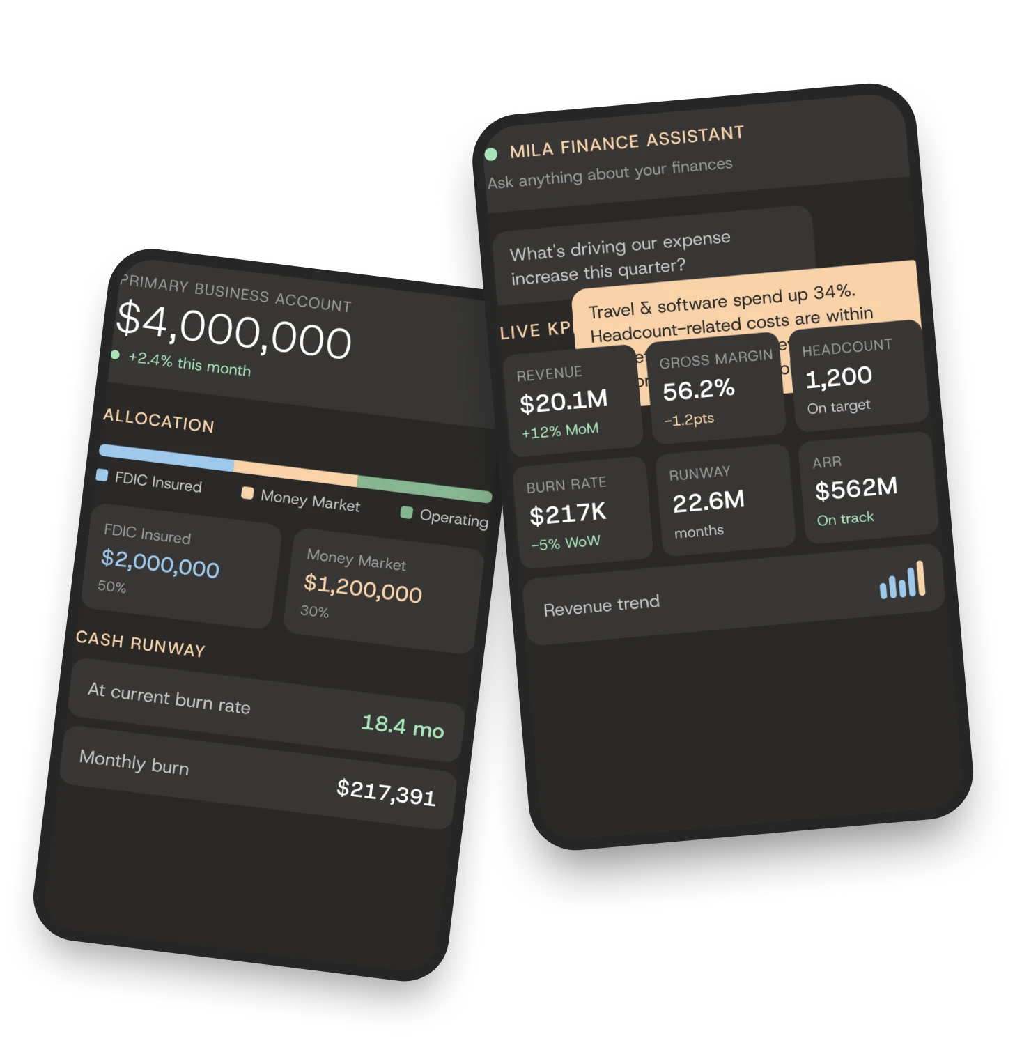The GRiD app on two phones