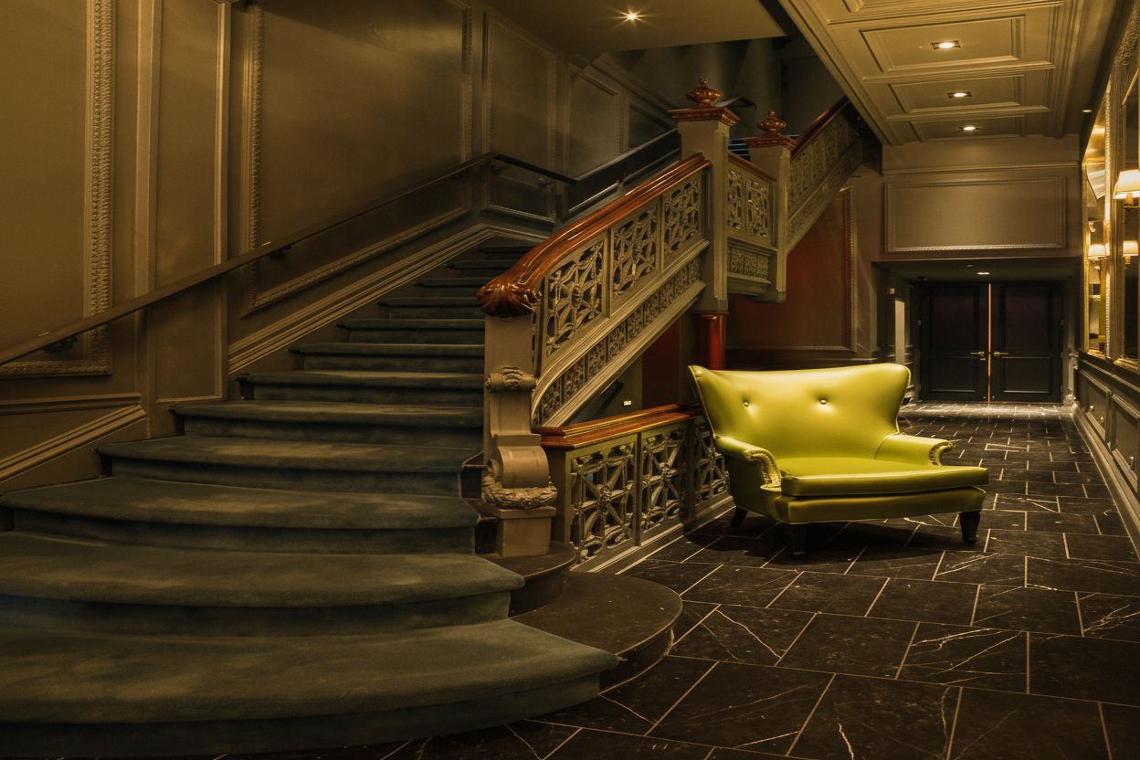 Atmospheric lounge staircase