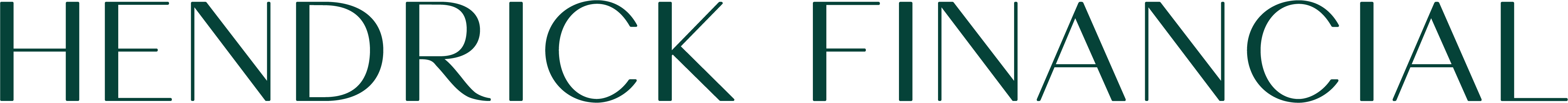 HENDRICK FINANCIAL company name in green uppercase letters.