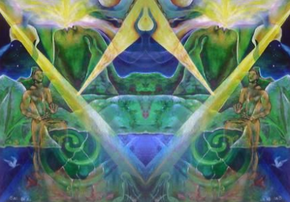 Mount Moua Puta Moorea painted by O'ea Calinaud