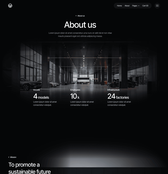 Motorflow - About Main Page - Automotive Webflow Template | BRIX Templates
