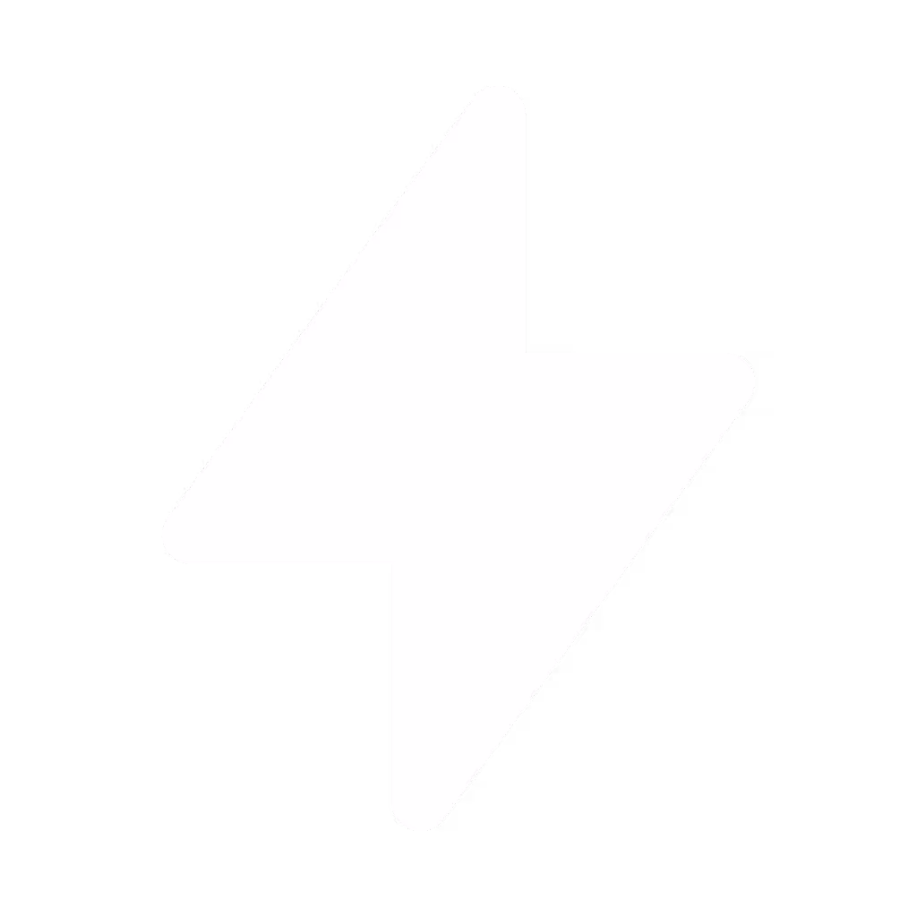 White lightning bolt icon on a black background.