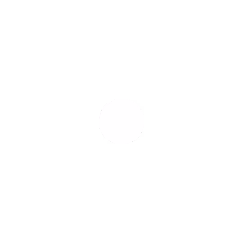 White circle centered on a solid black background.