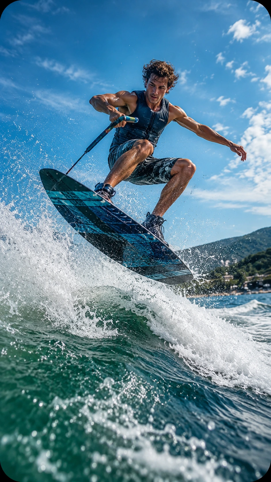 High-energy watersport short video moment