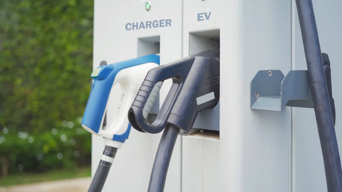 Public EV charging point, one of the renewable energy assets reaching end of life in the UK