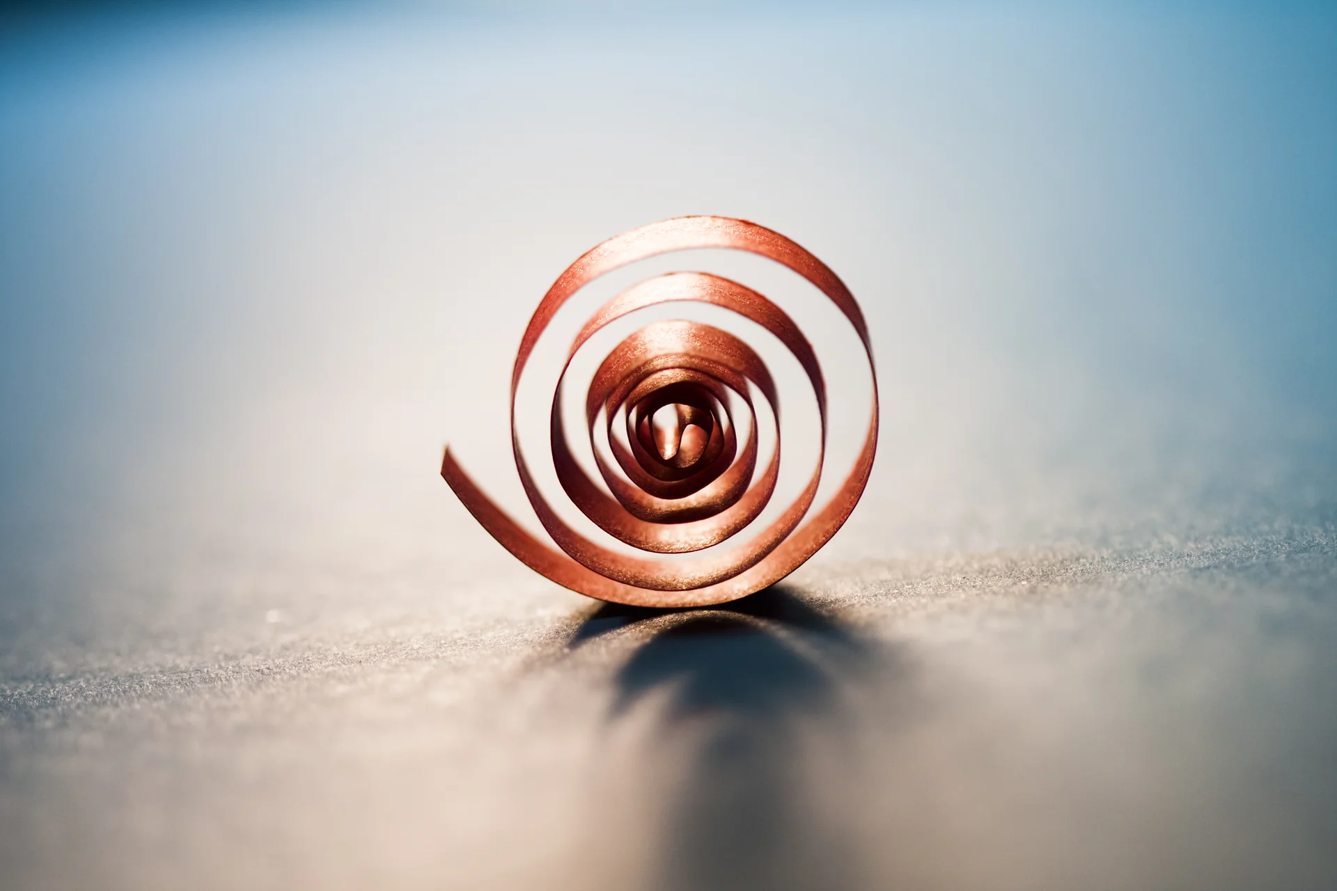 Copper coil recovered from electrical equipment during recycling