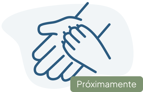 Ilustración de una pata de perro sobre una mano humana