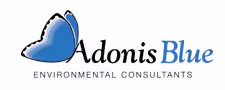 Adonis Blue Environmental Consultants logo featuring a blue butterfly.