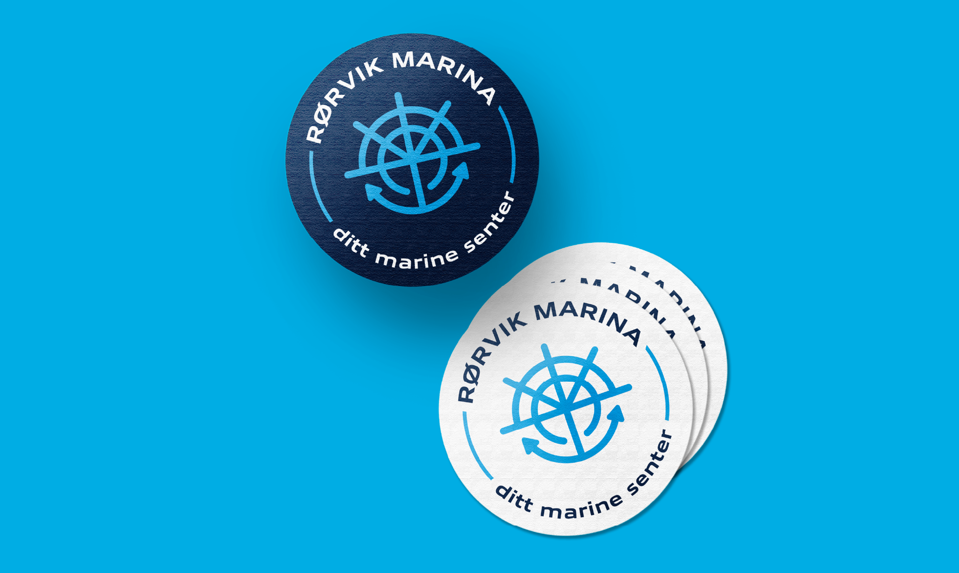 Mockup av logo på klistremerker