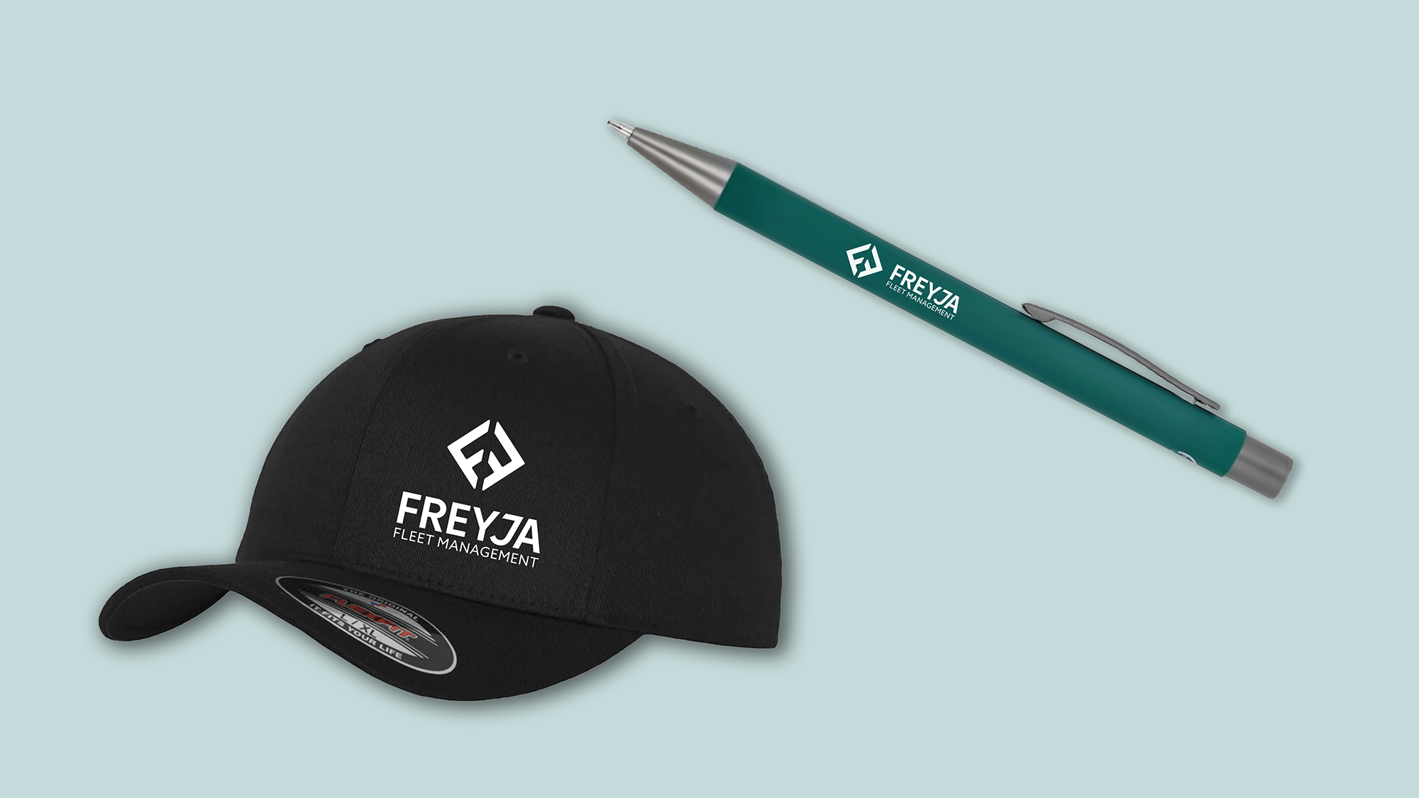 Mockup av en caps med logo