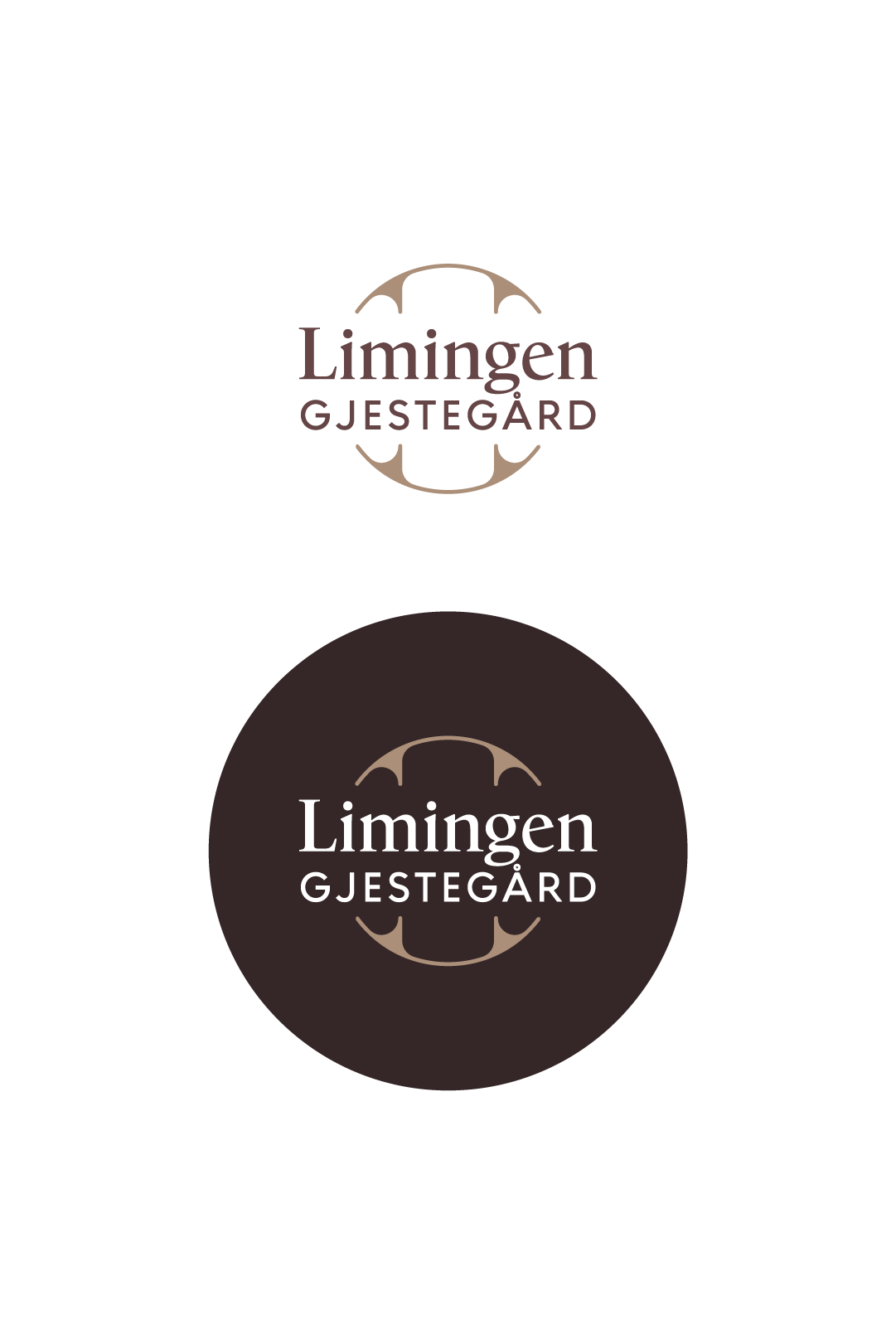 Illustrasjon av ulik presentasjon av logo