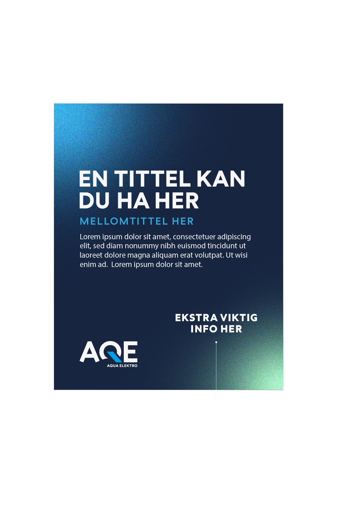 Grafisk design av en annonse