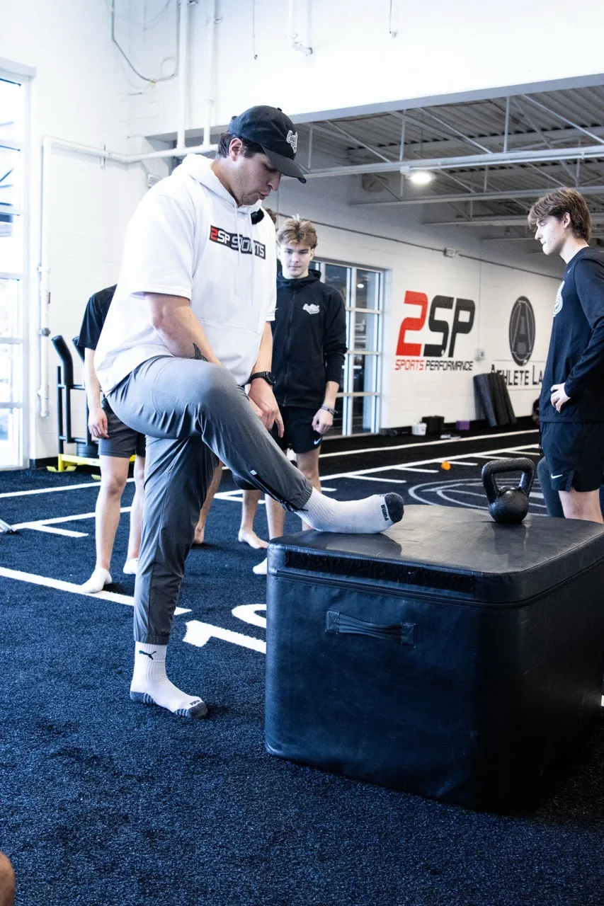 Michigan athletes completing coached sports performance training at 2SP