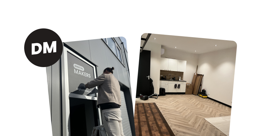 The empty new studio space just after getting the keys