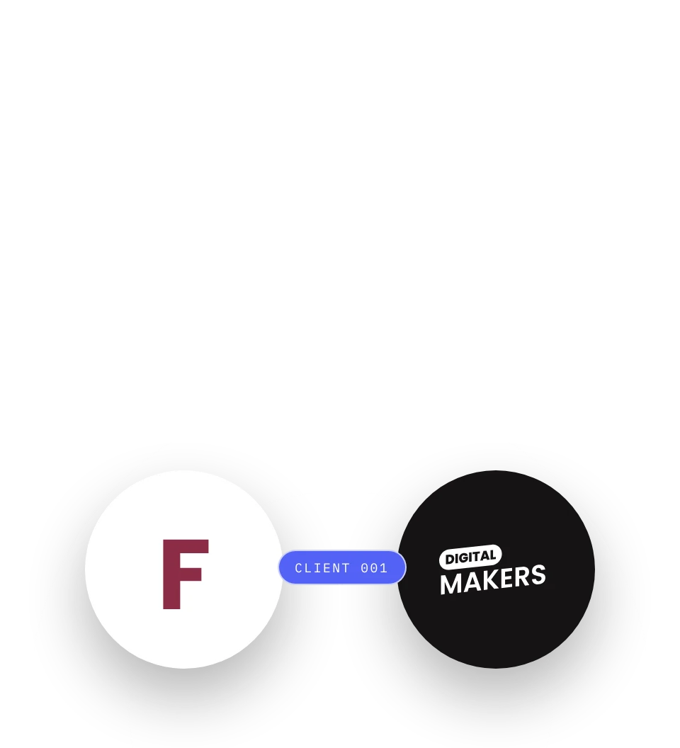 The Forta and Digitalmakers marks connected, labelled client 001