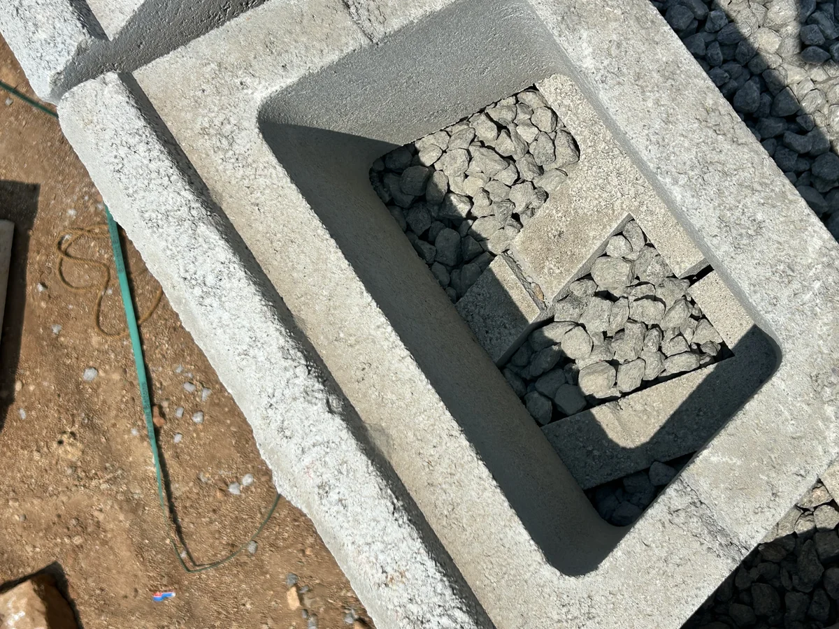 Allan Blocks Retaining walls installed at Basant Betons Unit 3, Shoolagiri