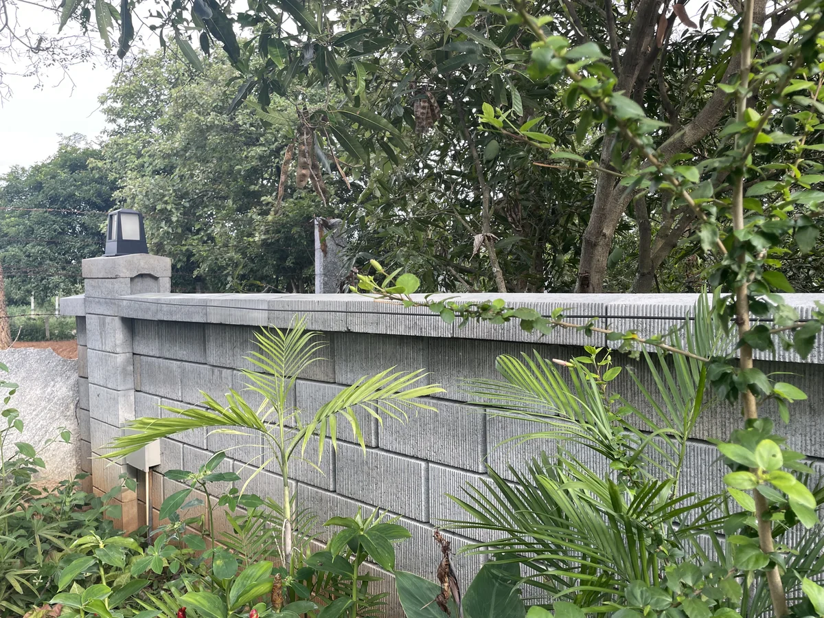 Retaining Wall installed at Gokul Farm House, Bengaluru