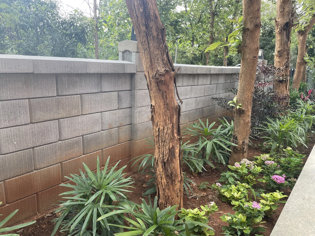 Retaining Wall installed at Gokul Farm House, Bengaluru