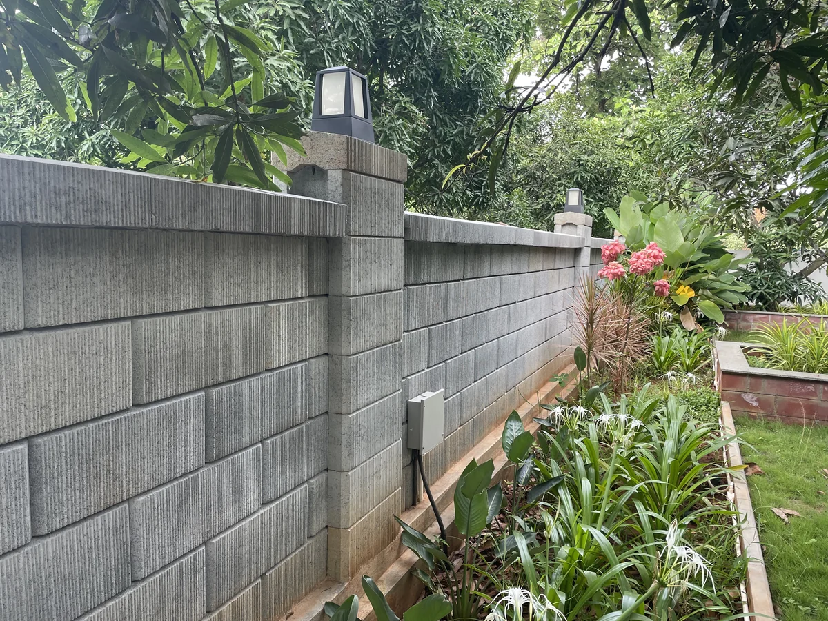 Retaining Wall installed at Gokul Farm House, Bengaluru